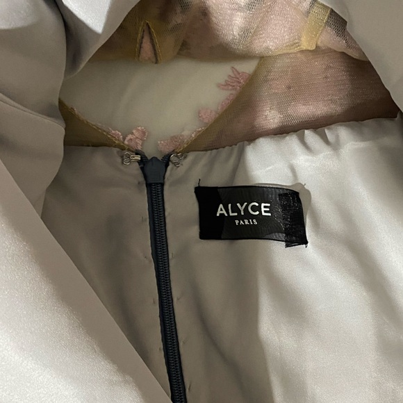 NWT Alyce Paris 3107 Floral Bodice Open Back Evening Gown Size 14. - Picture 10 of 14